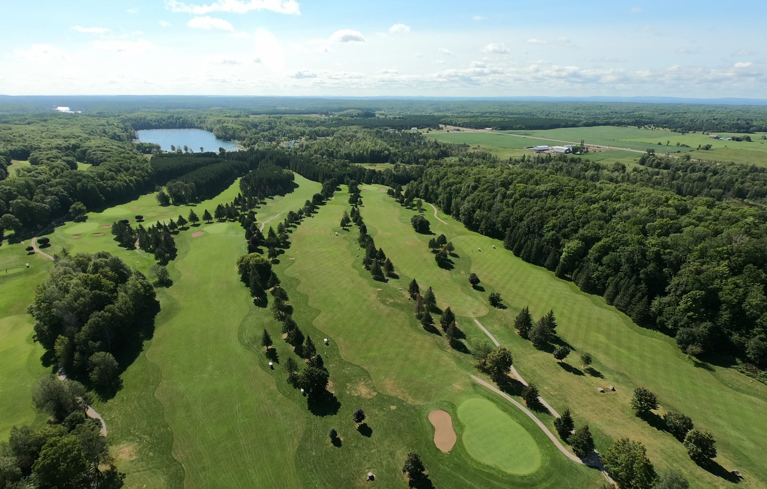 Bird's-eye view of the Oaks of Cobden golf course