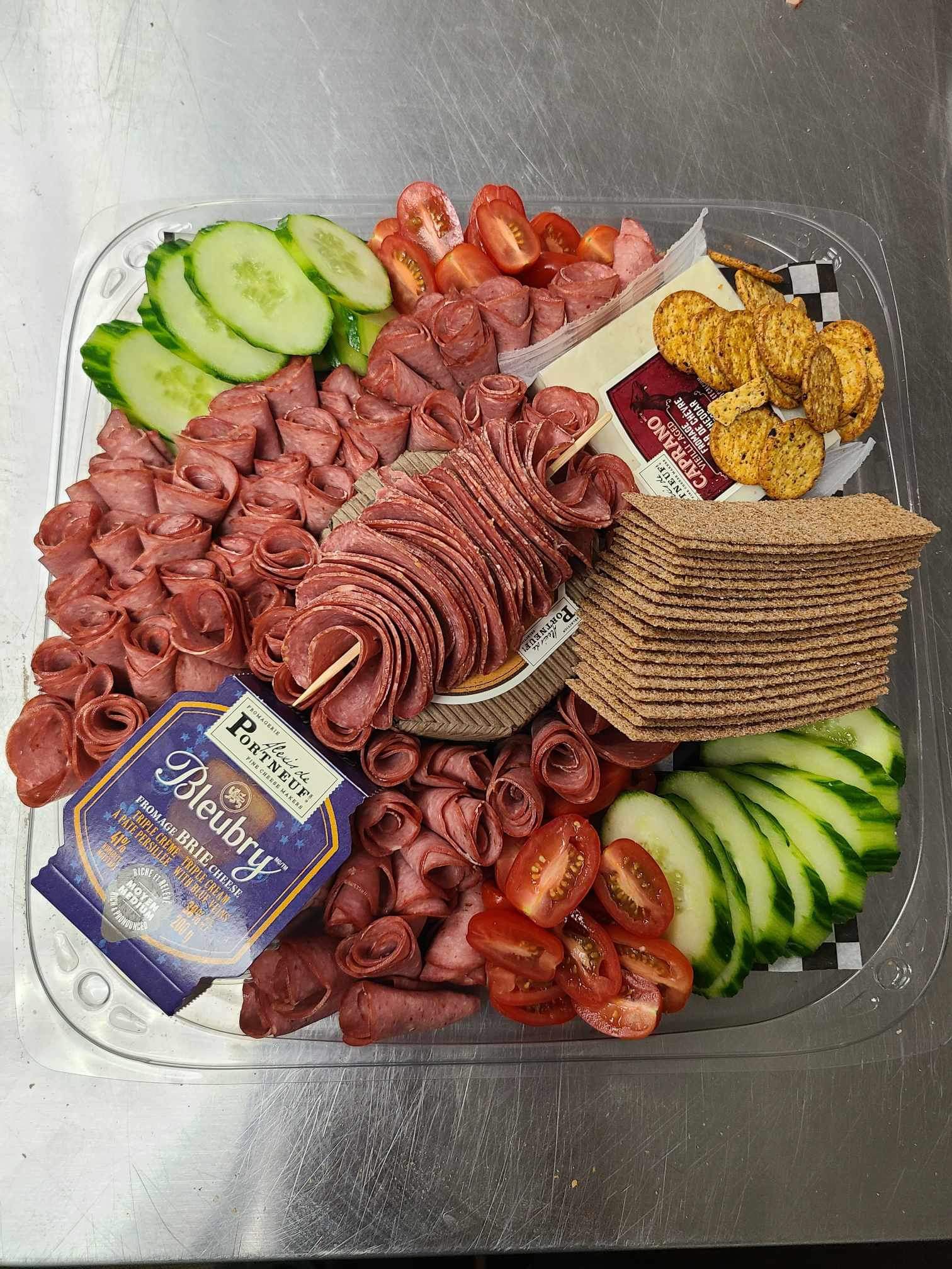 A charcuterie board